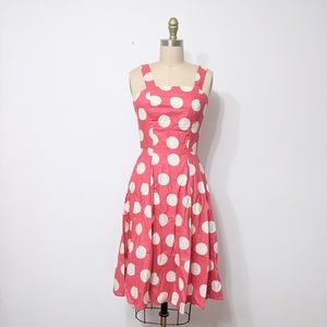 (23) vtg laura ashley english pretty in pink polka dot tea dress